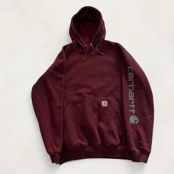 Carhartt Burgundy Hoodie - Size  L! - Picture 6 of 7